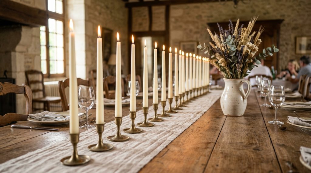 Stunning Long Dining Table Candle Runner Ideas For Gatherings