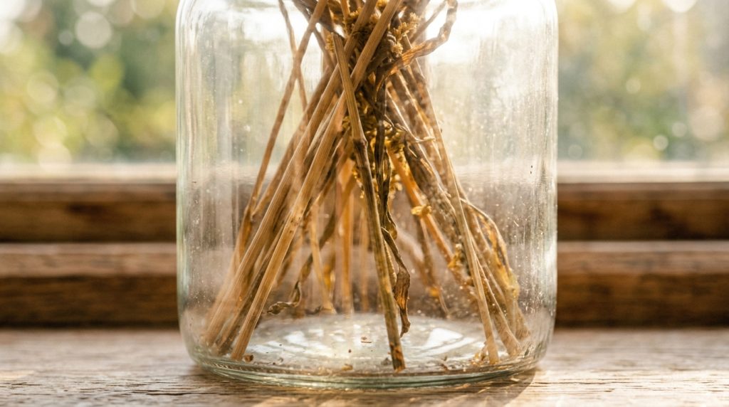Style Dried Botanical Stems In Glass Jars For Timeless Decor