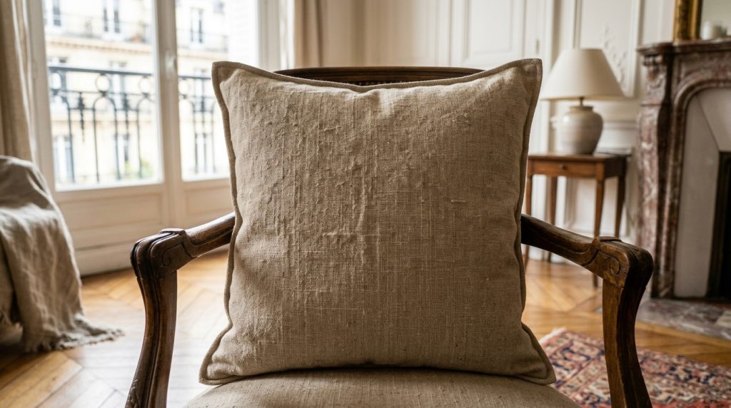 Styling A Linen Accent Pillow In A French Country Chair