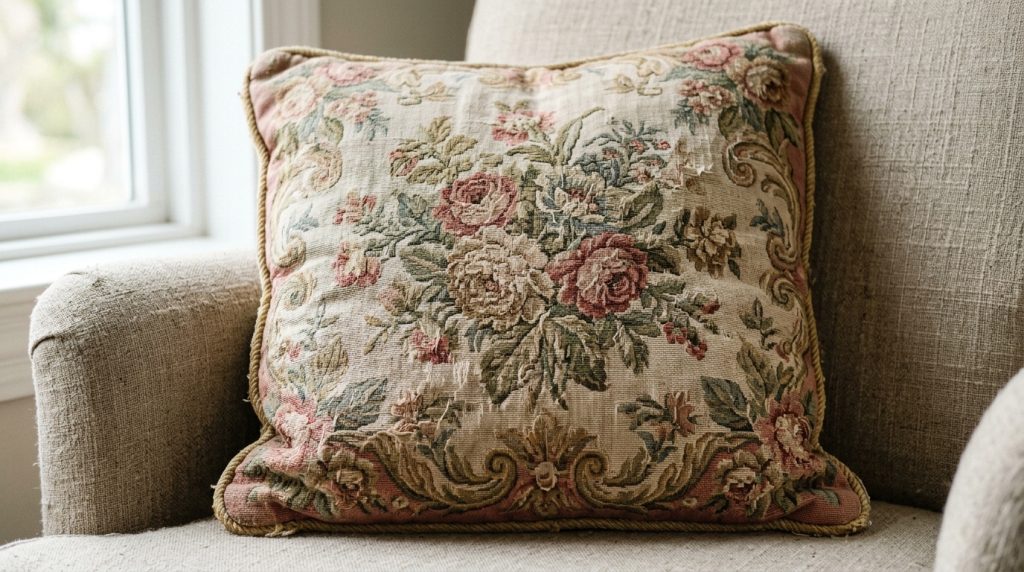 Styling A Tapisserie Pillow In Classic Interiors