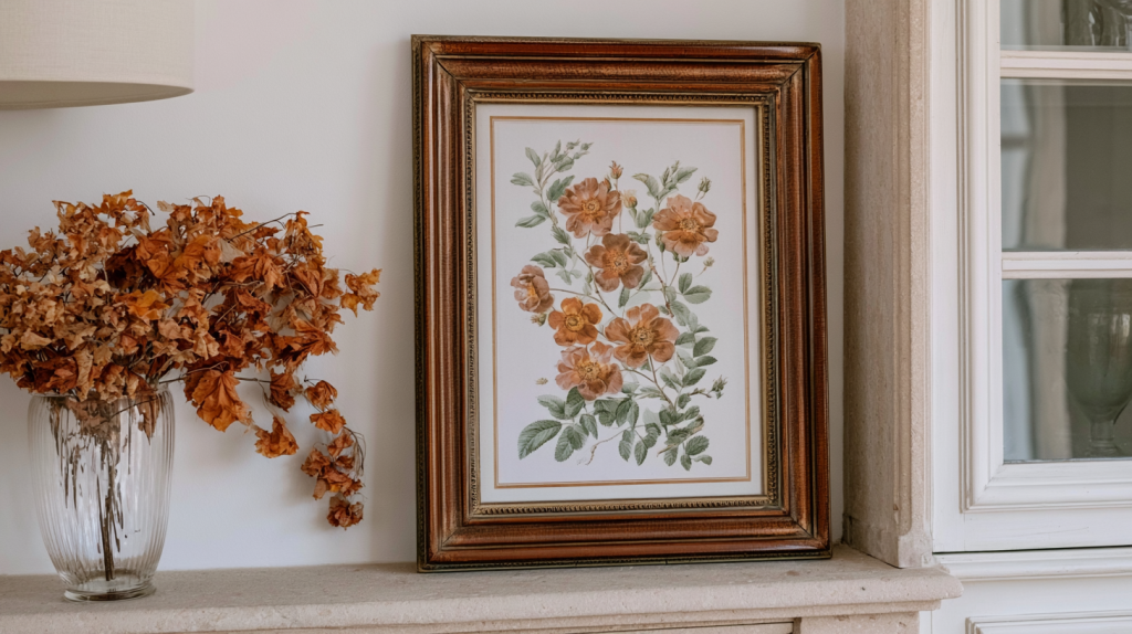 Vintage Botanical Mantel Decor Ideas For Quiet Interiors