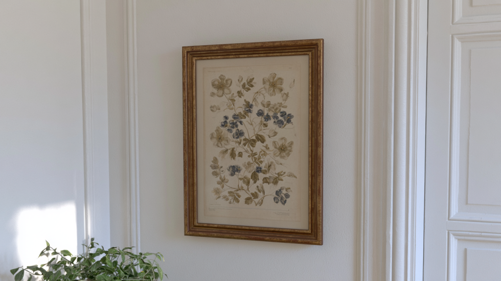 Vintage Botanical Wall Art Elevating Plain Hallway Walls