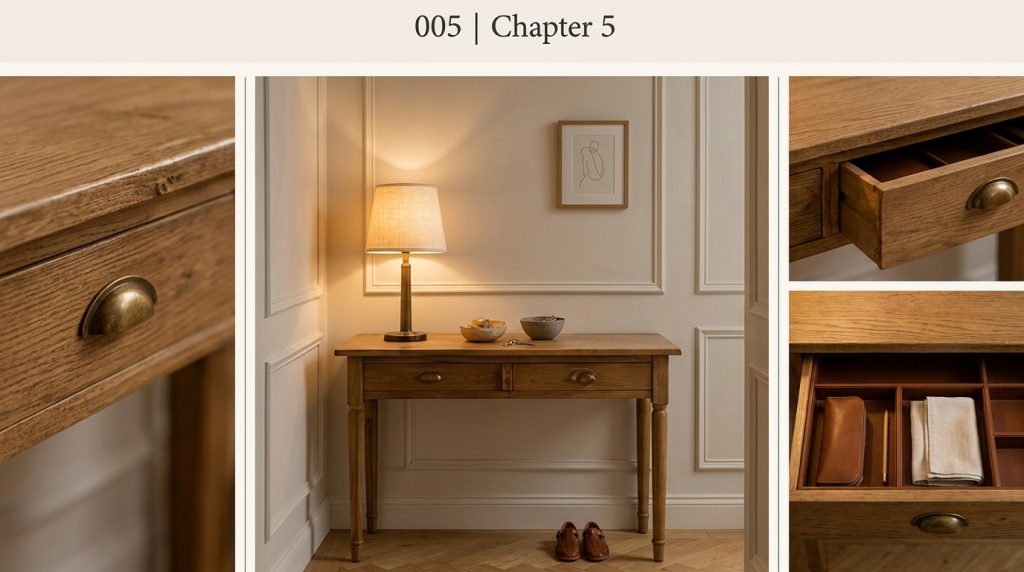 Wooden Console Table Styling Smart Entryway Organization