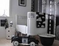 26 Baby boys bedroom design ideas with modern and best theme: black and white nursery themes for baby boys with police concept