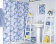 Achieving Success in Children Toilet Training by Designing Fun Bathroom: fun-kids-bathroom-design-sky-clouds-theme