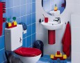 Achieving Success in Children Toilet Training by Designing Fun Bathroom: kids-bathroom-little-boys-idea-lego-inspiration-bright-colorful-blue-red-yellow-white-combination-fun-stylish-new
