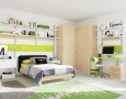 Amazing Kids Bedrooms with Colorful Color Scheme Ideas: modern kids furniture with green and white colors
