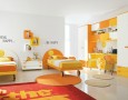Amazing Kids Bedrooms with Colorful Color Scheme Ideas: orange girls bedroom sets for twins