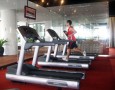 Amazing Lebua at State Tower Hotel and Club Interior Design and Facilities: special gym interior design with red carpet and glass wall decoration in lebua at state tower