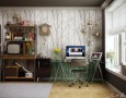 Amazing Modern Office Design: Home-office-tree-wallpaper-pattern-665×462