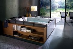 Modern Natural Bathroom Remodeling Idea With Spa Bath Up And Book Shelf 600x363 1 Scaled