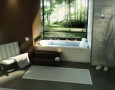 Amazing Up-to-date Bathroom Remodeling Design Idea: natural looking bathtubs with glass window and beautiful nuance