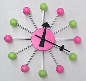 Clock for pink bedroom decoration Bullets timepiece for pink bedroom decoration