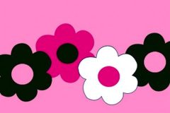 Flower wall decoration collection for pink bedroom