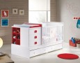 Baby furniture: baby dressers, sleeping bag, bassinet and push cart: white baby crib and dresser combo