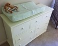 Baby furniture: baby dressers, sleeping bag, bassinet and push cart: elegant drawer dresser