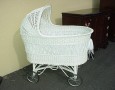 Baby furniture: baby dressers, sleeping bag, bassinet and push cart: white wricker bassinet