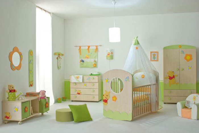 Girl baby bedrooms with cartoon decoration