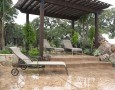 Beautiful Sunbathing Area Decoration in the Backyard with the Best Furniture: Adorable-sunbathing-idea-for-backyard-with-amazing-roof-shape-idea
