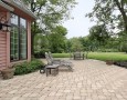Beautiful Sunbathing Area Decoration in the Backyard with the Best Furniture: movable-wooden-sunbathing-chair-with-the-classic-table