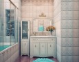 Best Modern Bathroom Design Ideas 2011 for Wide Spaces with Amazing Pattern: bathroom designs for small spaces with amazing bath up design and blue round carpet