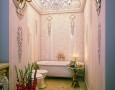 Best Modern Bathroom Design Ideas 2011 for Wide Spaces with Amazing Pattern: best modern bathroom ideas gallery with a luxury crystal candelier pendant lamp and magnificent wall texture