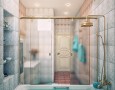 Best Modern Bathroom Design Ideas 2011 for Wide Spaces with Amazing Pattern: modern bath up bathroom design with glass separator