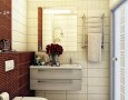 Best Modern Bathroom Design Ideas 2011 for Wide Spaces with Amazing Pattern: pictures of bathroom designs with rectangle mirror and hanging vanties