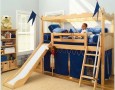 Camp concept in children bedroom for active children: Blue camp concept for active children bedroom