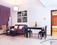 Comfortable Auris Metro Central Hotel Apartments and The Wonderful Purple Interior Designs: romantic Director Suite with four drawing decoration and beautiful purple and cream rug