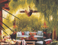 Contemporary and elegant outdoor living room design ideas: calm outdoor living room