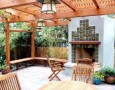 Contemporary and elegant outdoor living room design ideas: fresh outdoor living room with fireplace