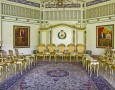 Cool Conference Rooms with the Amazing Table Chair Desigs and Wall Decor: classic-conference-room-decorating-ideas-for-the-royal-palace-with-classic-furniture-and-ancient-hanging-lamp
