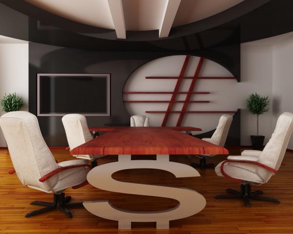 Cool Conference Rooms with the Amazing Table Chair Desigs and Wall Decor: : Decorating A Conference Room With Cool Nuance And Blue Transparent Oval Table