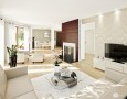 Cool Livingroom Interior Design for Wide Space: elegant creamy living room design idea for home