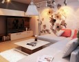 Cool Livingroom Interior Design for Wide Space: minimalist cool living room designs