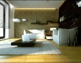 Cool Livingroom Interior Design for Wide Space: modern living room design with glittery wall decoration