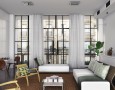 Cool Livingroom Interior Design for Wide Space: modern living room with simple window decoration