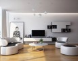 Cool Livingroom Interior Design for Wide Space: white and brown living room colors ideas