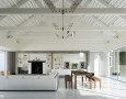 Cool Livingroom Interior Design for Wide Space: white wooden house living room design