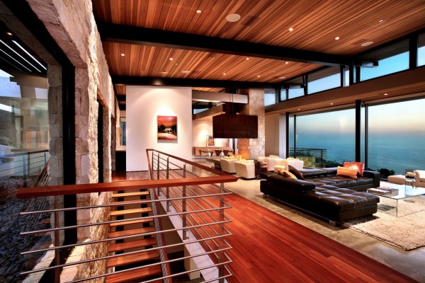 wonderful living room for mountain villa design