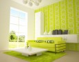 Couches for Small Living Rooms for Modern and Minimalist Spaces: green white paint color for small living room with modern theme