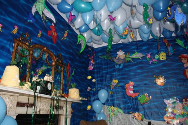kid bedroom accessories with the little mermaid cartoon theme
