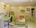 Cute Bedroom Design for Kid with Cartoon Characters Theme: modern kids room ideas with green color