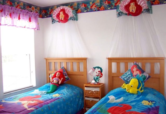 Cute Bedroom Design For Kid With Cartoon Characters Theme