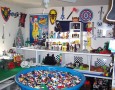 Educative indoor playground room with colorful lego: Brilliant and colorful lego room in educative indoor playground