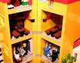Educative indoor playground room with colorful lego: Atractive arrangement to place the work of lego in lego room