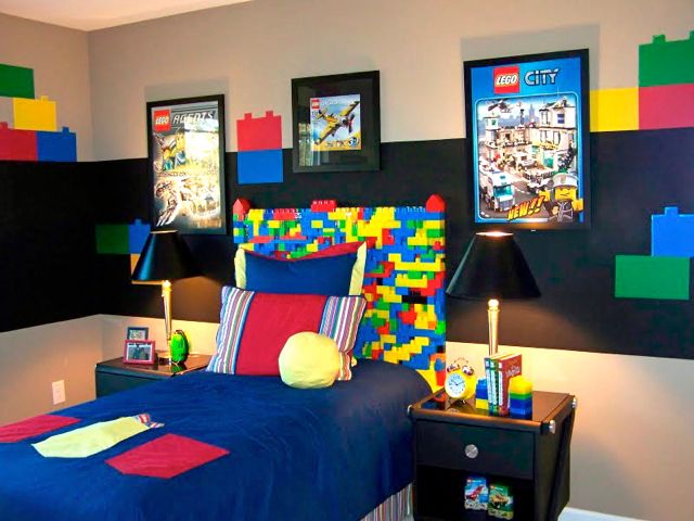 Colorful lego concept in children bedroom design Attractive lego concept in children bedroom design