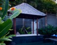 Exotic Khayangan Dreams Villa Seminyak Bali Indonesia with Tropical Nuance: petitenget open air pavilion beside fresh swimming pool and garden