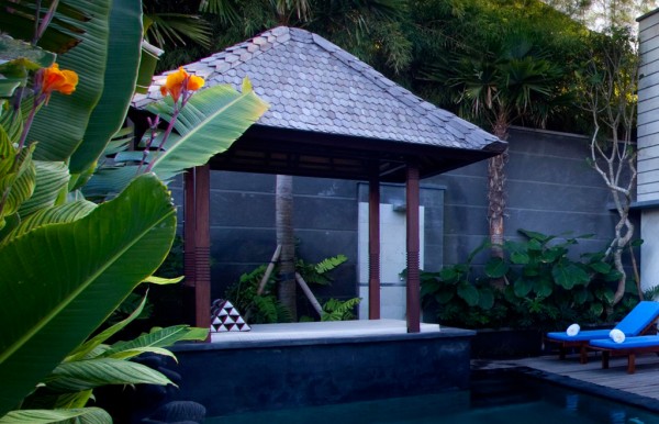 : Petitenget Open Air Pavilion Beside Fresh Swimming Pool And Garden